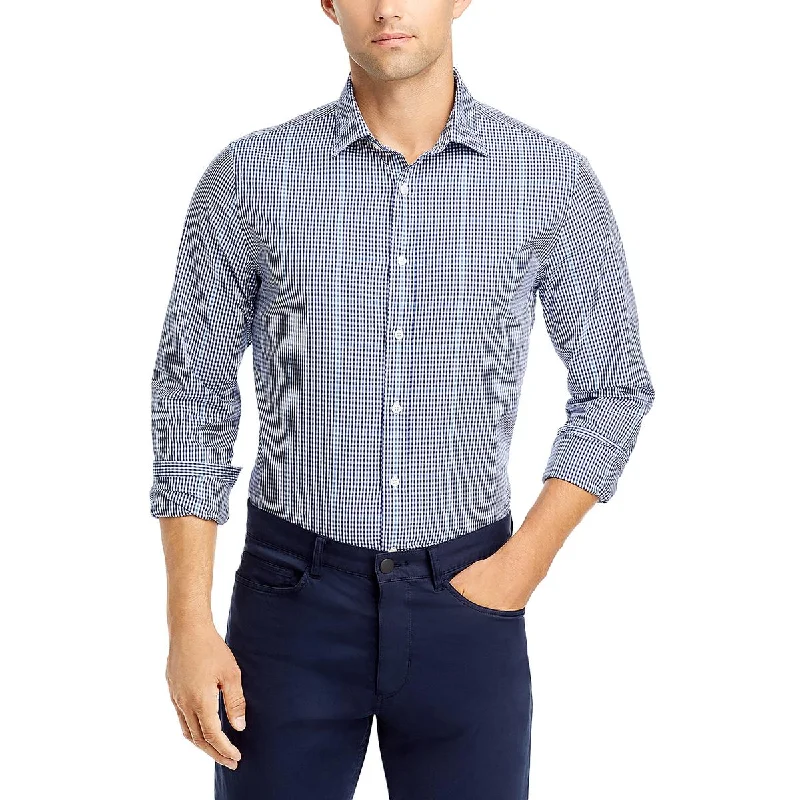 Private Label Mens Checkered Long Sleeve Button-Down Shirt Welt Pockets Slit Pockets Flap Pockets Private Label Mens Checkered Long Sleeve Button-Down Shirt Welt Pockets Slit Pockets Flap Pockets