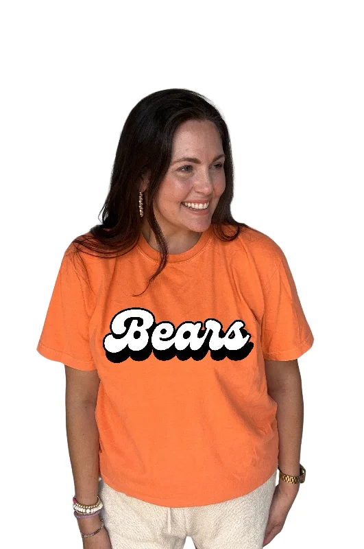 School Spirit Comfort Colors Retro Tee Bears Orange (PRE-ORDER) Boxy Fit Fitted Loose