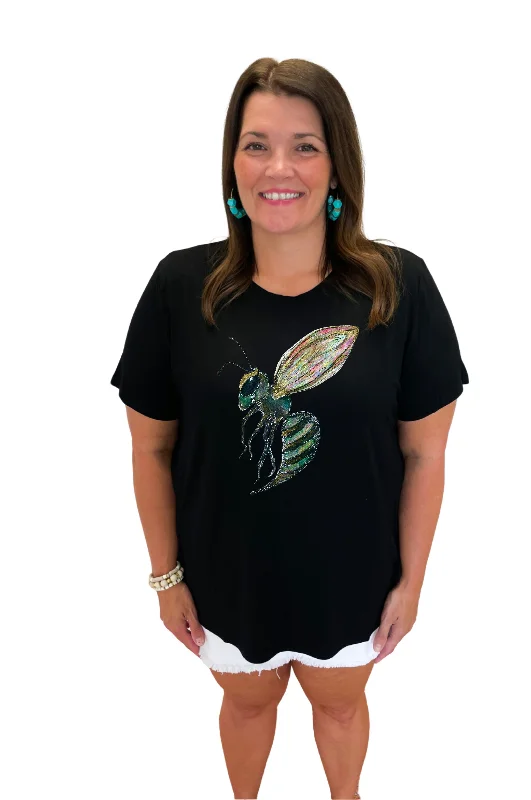 School Spirit Black Signature Mascot Tee HORNETS Knit Fabric Woven Fabric Fleece Fabric School Spirit Black Signature Mascot Tee HORNETS Knit Fabric Woven Fabric Fleece Fabric