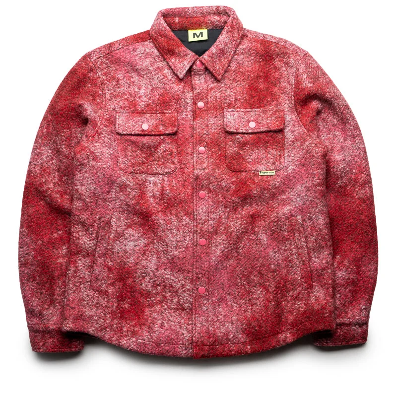 Supervsn Marled Overshirt - Blaze Plaid T-Shirt Polka Dot Checkered