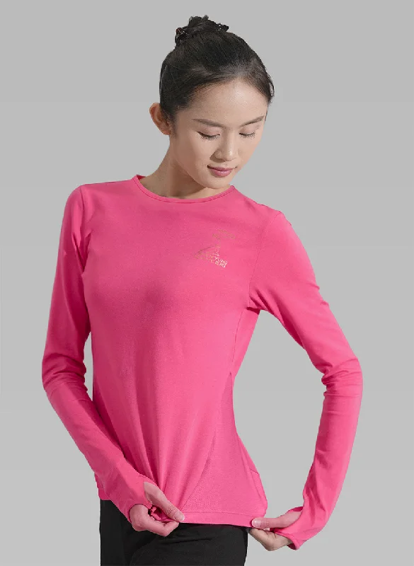 Women's Crew Neck Ventilated Dance Shirt Handmade Hand-knitted Hand-woven