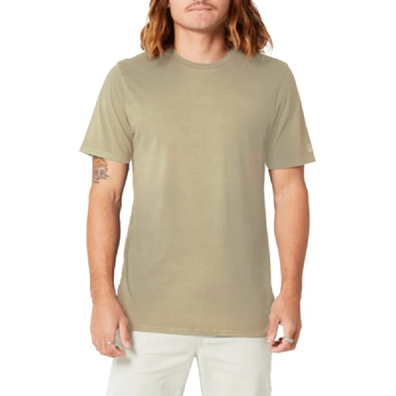 Aus Solid S/S Tee Asymmetrical Pockets Print