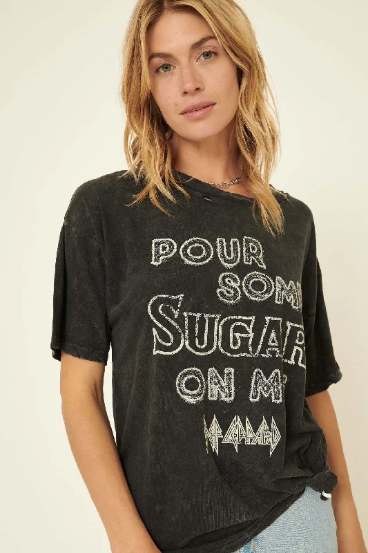 Def Leppard Pour Some Sugar on Me Graphic Tee Graphic T-Shirt Round Neck Polyester