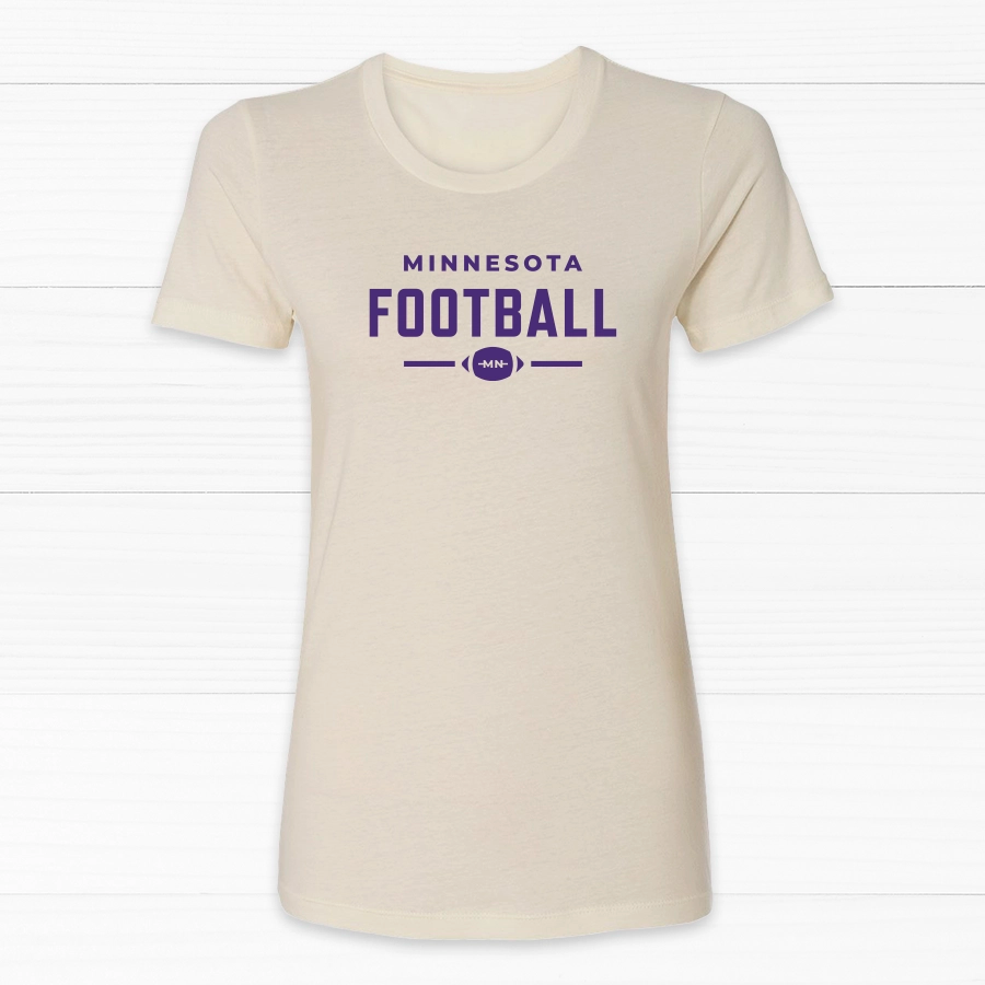 Minnesota Football Women's Tee Front Pockets Side Pockets Patch Pockets