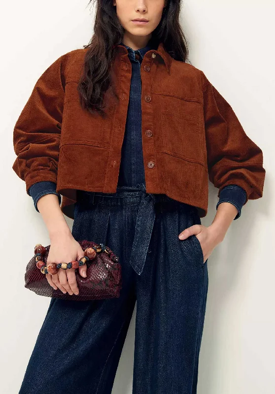 Denim Shirt Leone Corduroy Copper Collared Crew Neck Turtle Neck